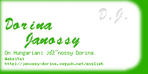 dorina janossy business card